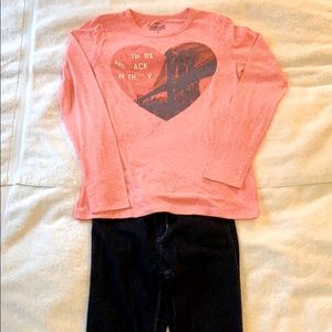 Big Girls Size 13-14 Crewcuts/Abercrombie Kids Two-Piece Bundle. EUC